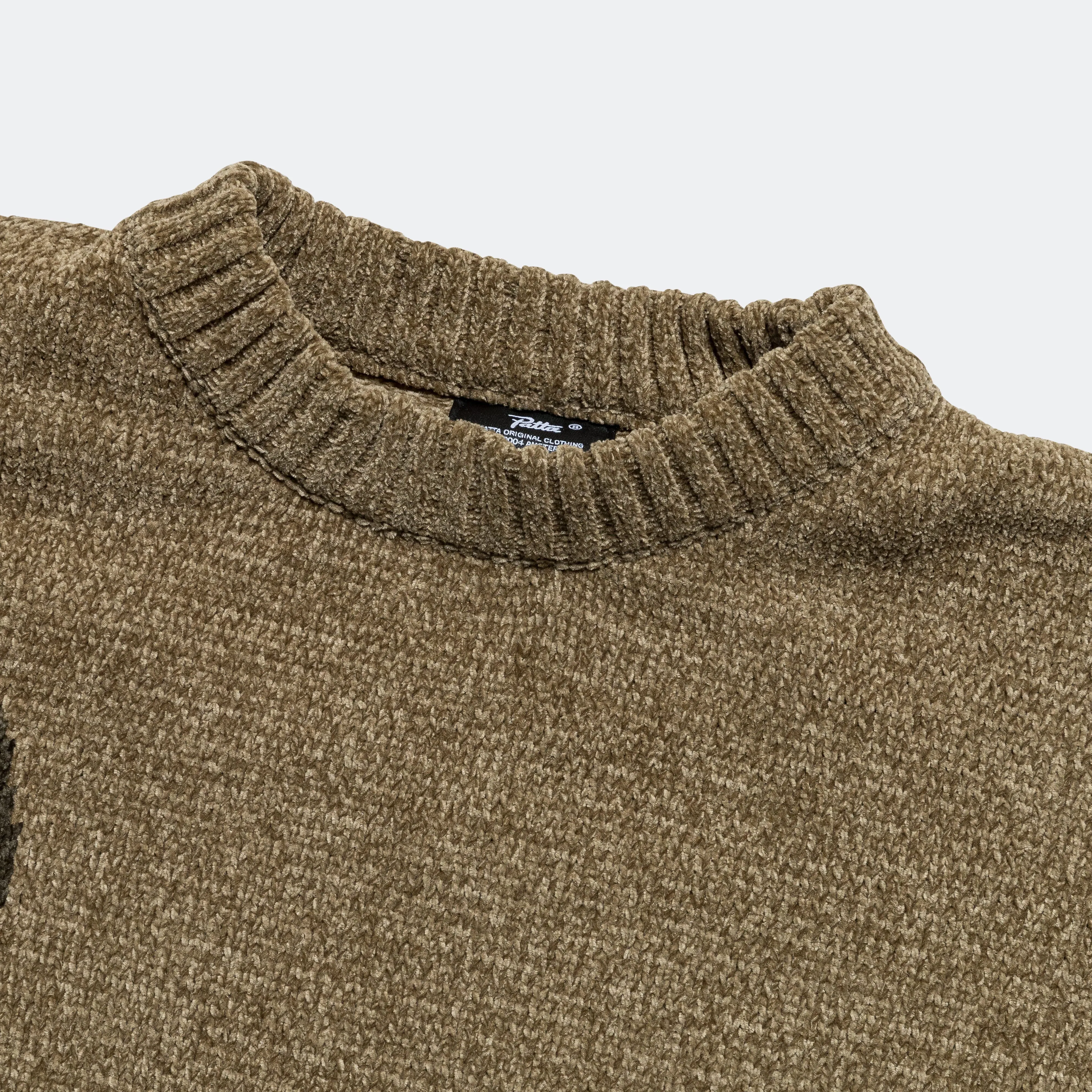 Chenille Knitted Sweater - Sage