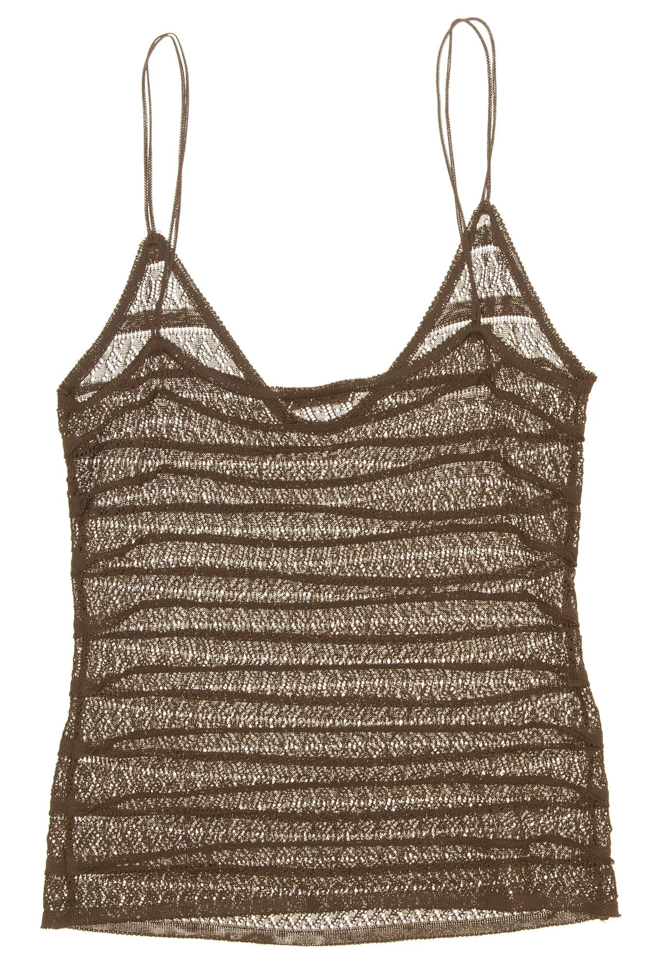 Chloe - Spaghetti Strap Brown Tank Top -