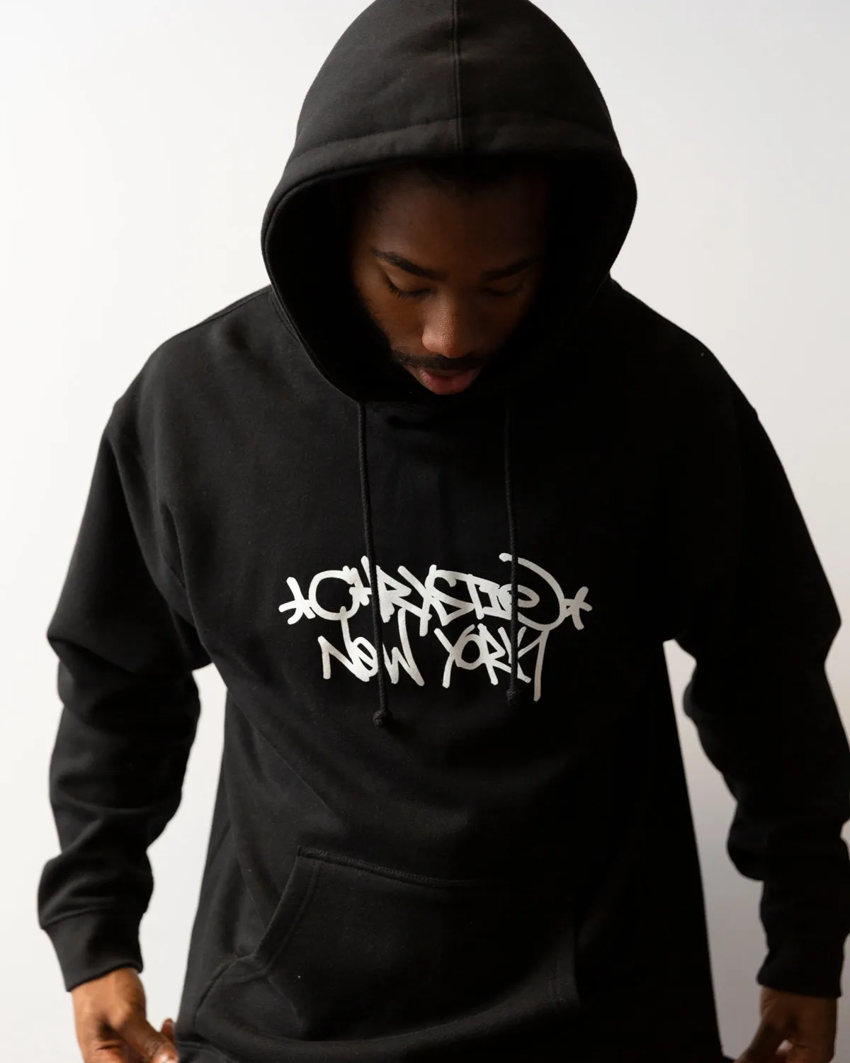 Chrystie NYC Tag Logo Hoodie - Black