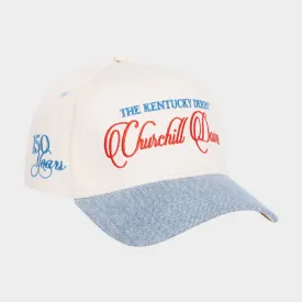 Churchill Downs 150th Denim Strap back Hat blue