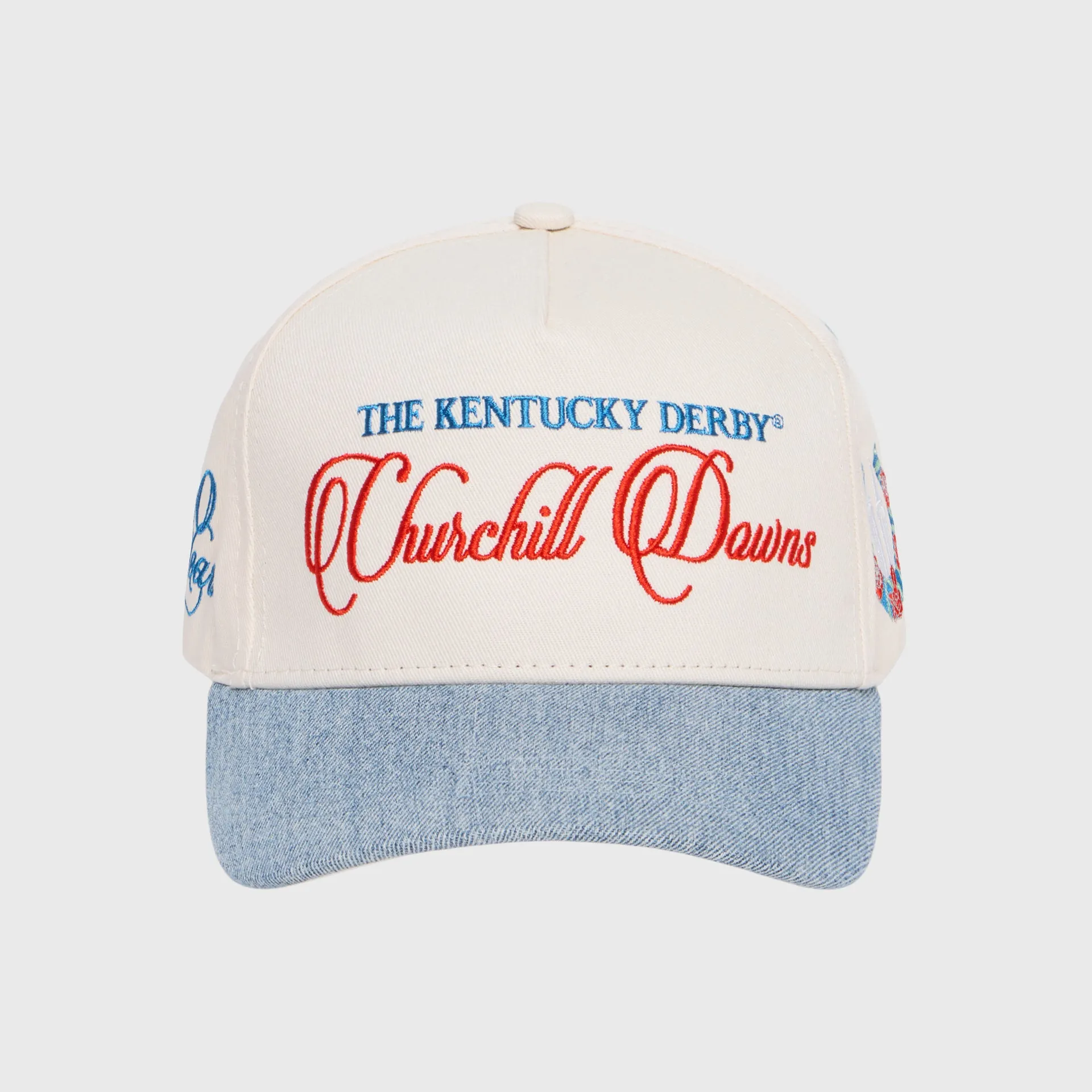 Churchill Downs 150th Denim Strap back Hat blue