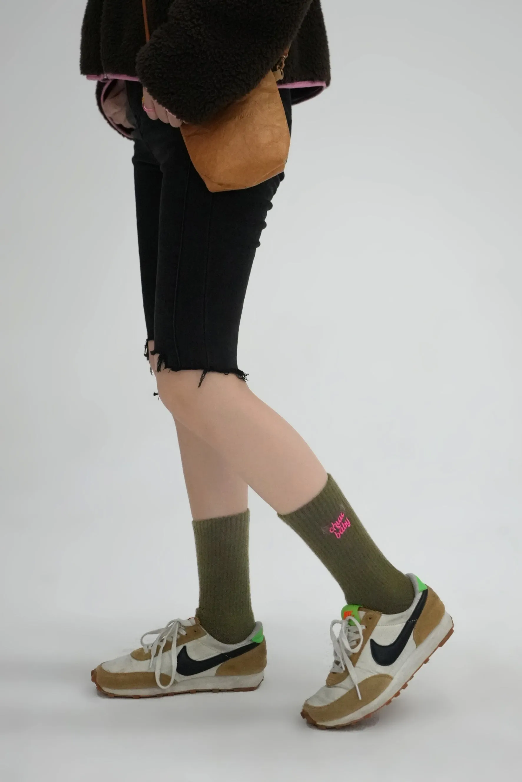 Chuu Lettering Embroidery Socks