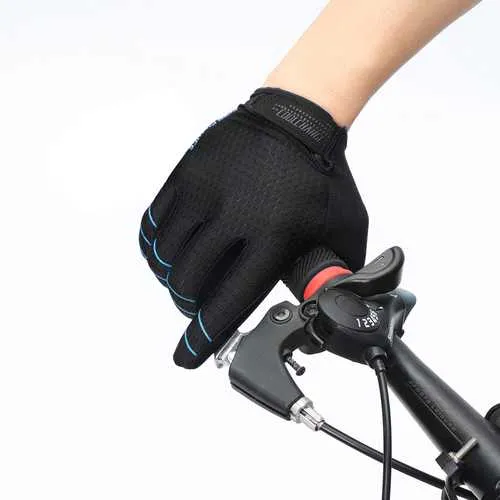 CoolChange Cycling MTB Bike Full Finger Gloves Touchscreen Sun Block Anti-skid