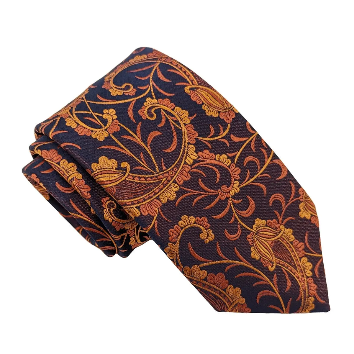 Copper Vintage Paisley Wedding Tie