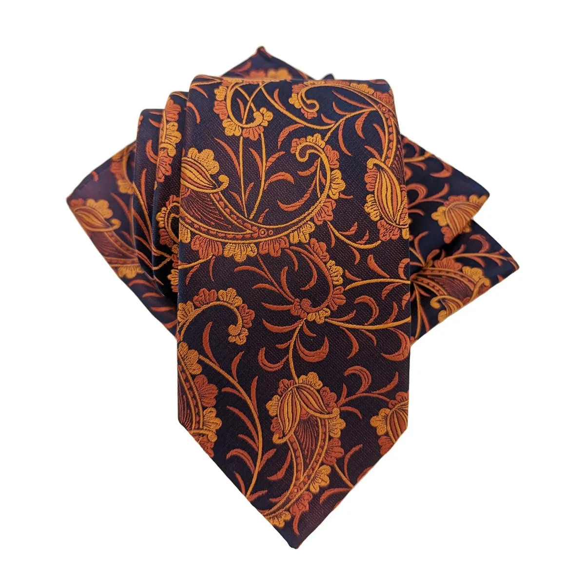 Copper Vintage Paisley Wedding Tie