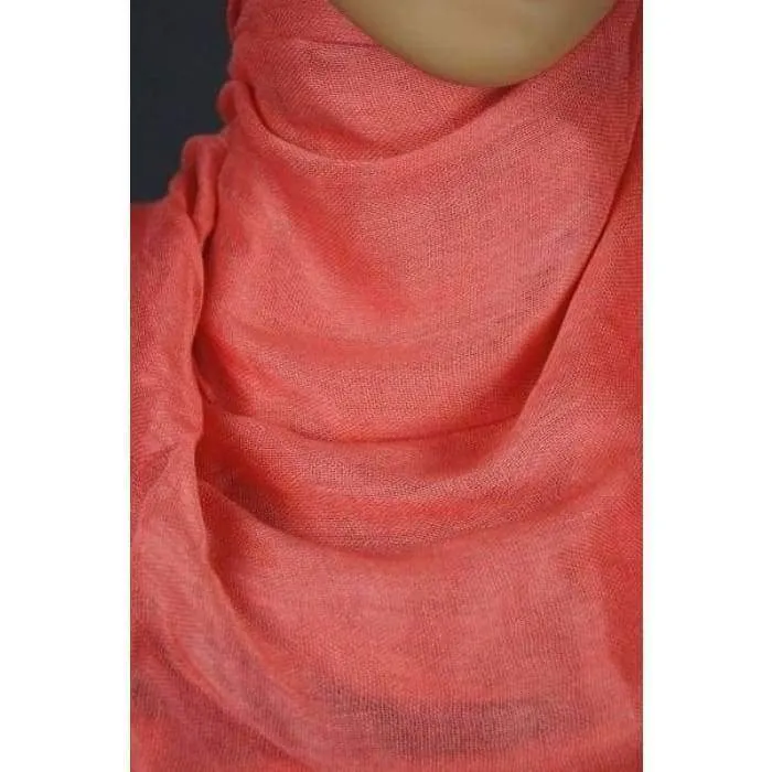 Coral Shawl Fringe Hijab