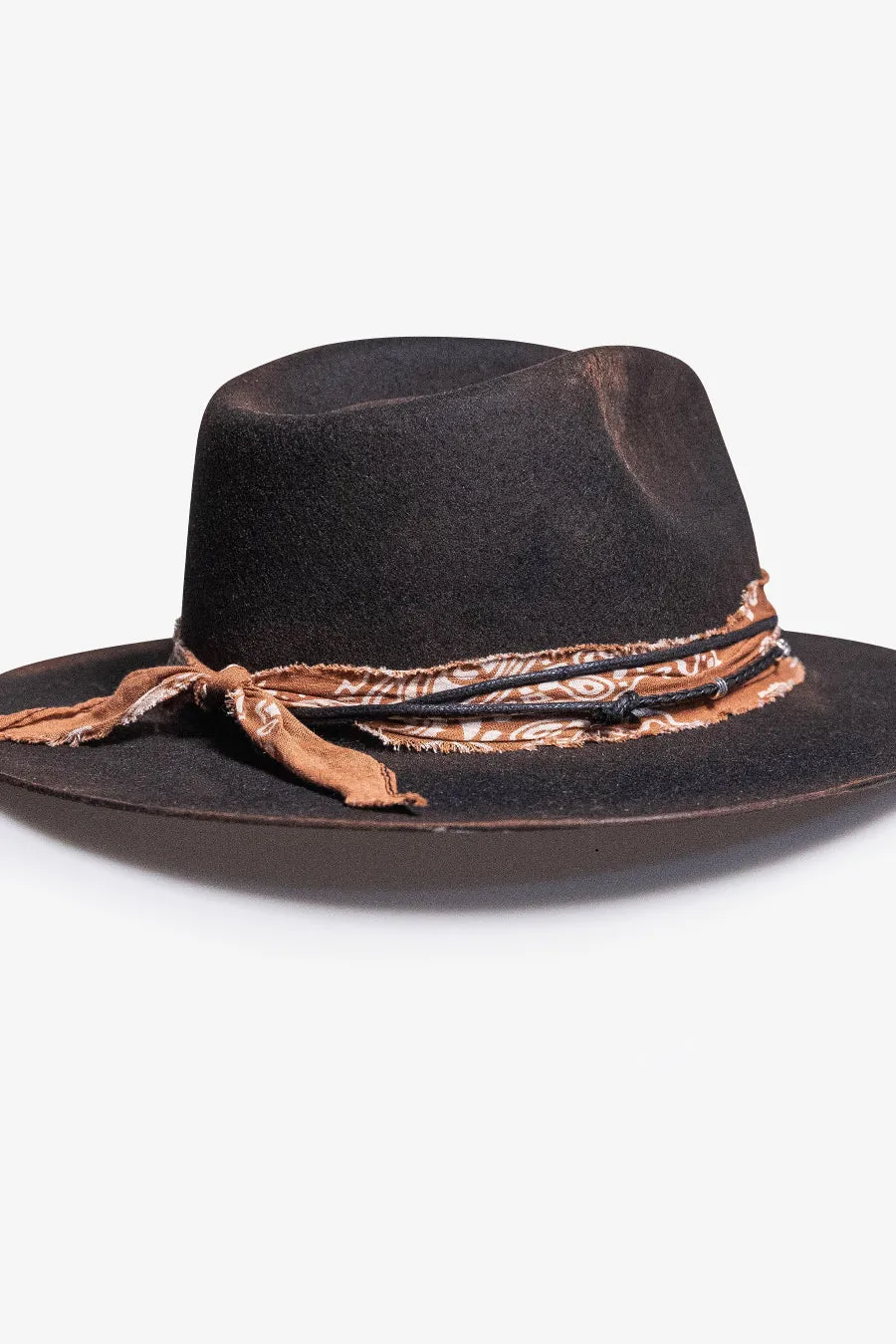 CORNELL FEDORA HAT | BURNT BLACK