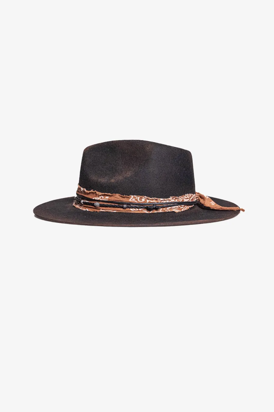 CORNELL FEDORA HAT | BURNT BLACK