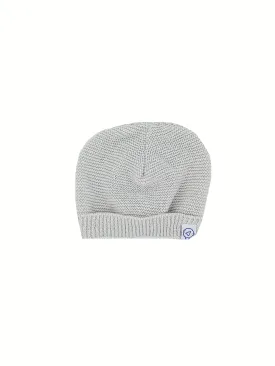 Cotton Knitted Hat - Green/Grey