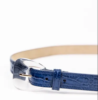 Croc Belt Navy