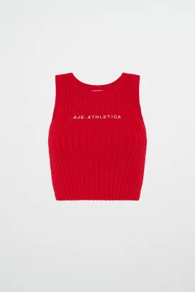 Cropped Knitted Logo Tank 135