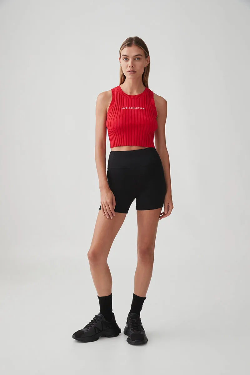 Cropped Knitted Logo Tank 135