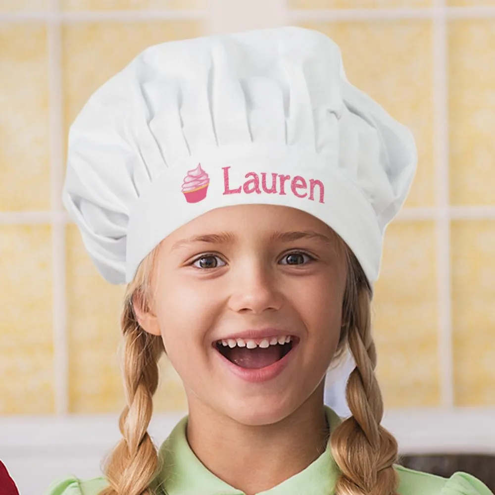 Cupcake Personalized Kids Chef Hat