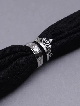 Dazzling Crown Silver Platinum Plated Couple Rings for Men and Women