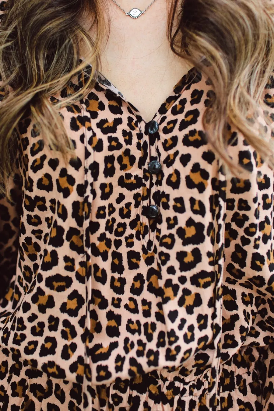 Delaney Leopard Tassel Dress