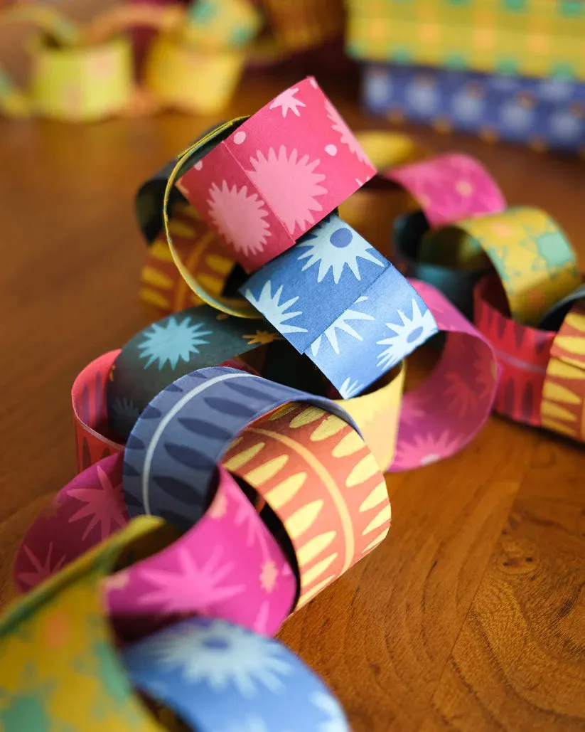 East End Press Blue & Yellow Paper Chains