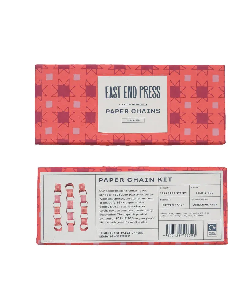 East End Press Pink & Red Paper Chains