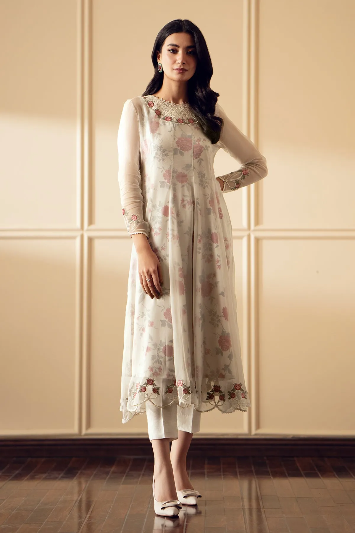 EMBROIDERED CHIFFON PR-891