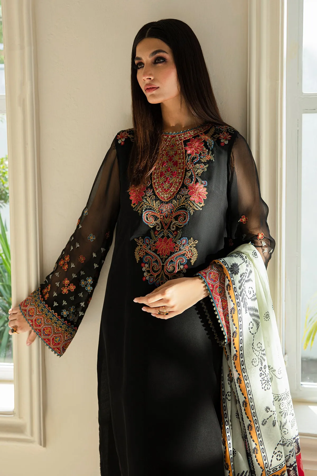 EMBROIDERED CHIFFON UF-388