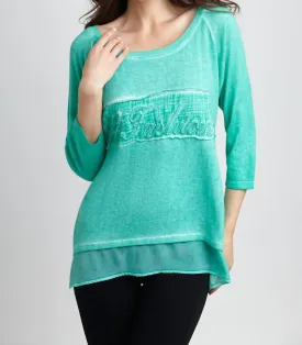 #Fashion Top In Teal