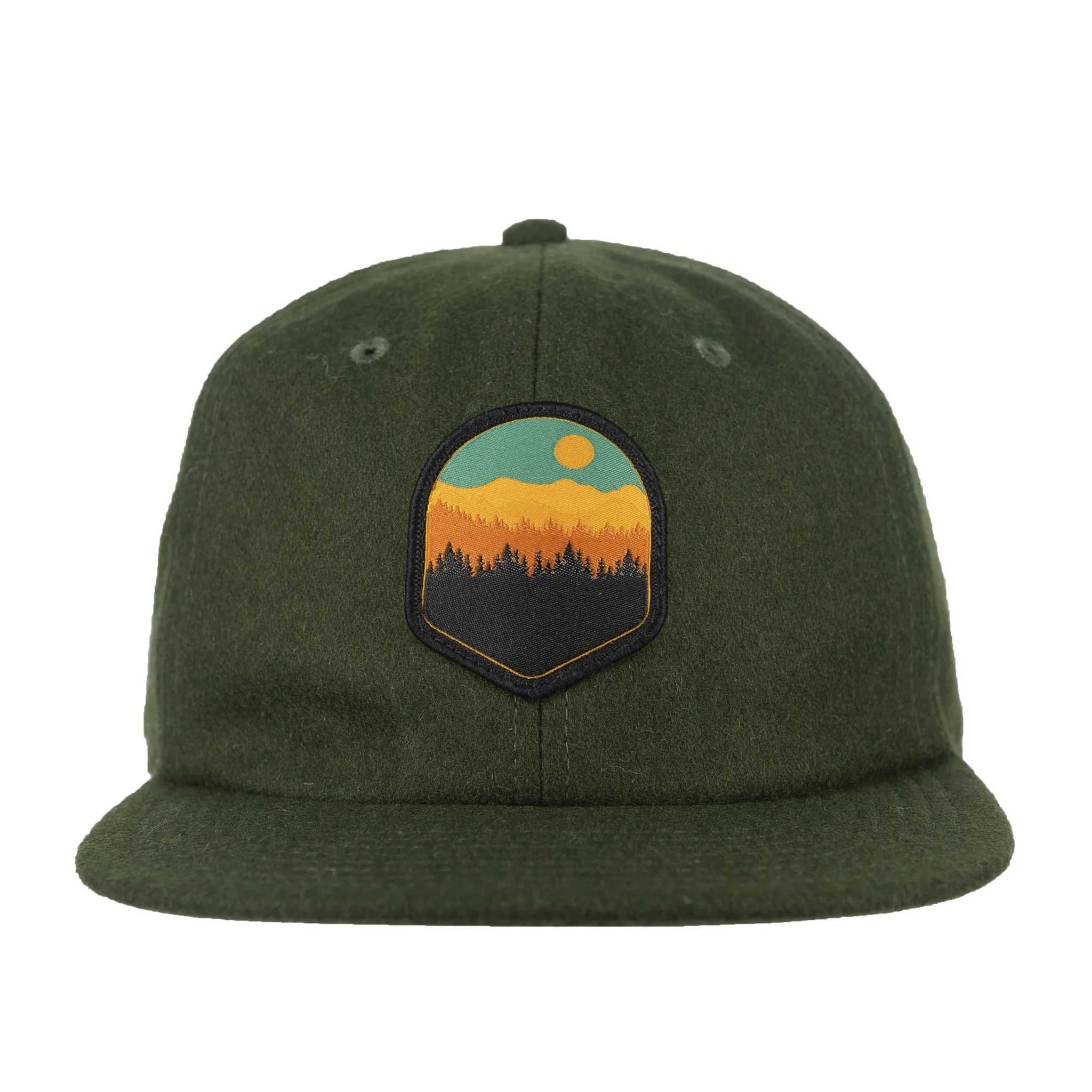 FB Mountain Scene Bates Strap Hat Army