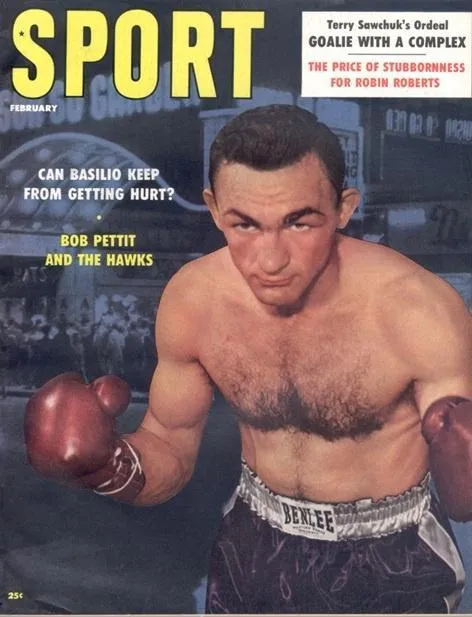 February 1958 Sport Cover (Carmen Basilio, Boxing)