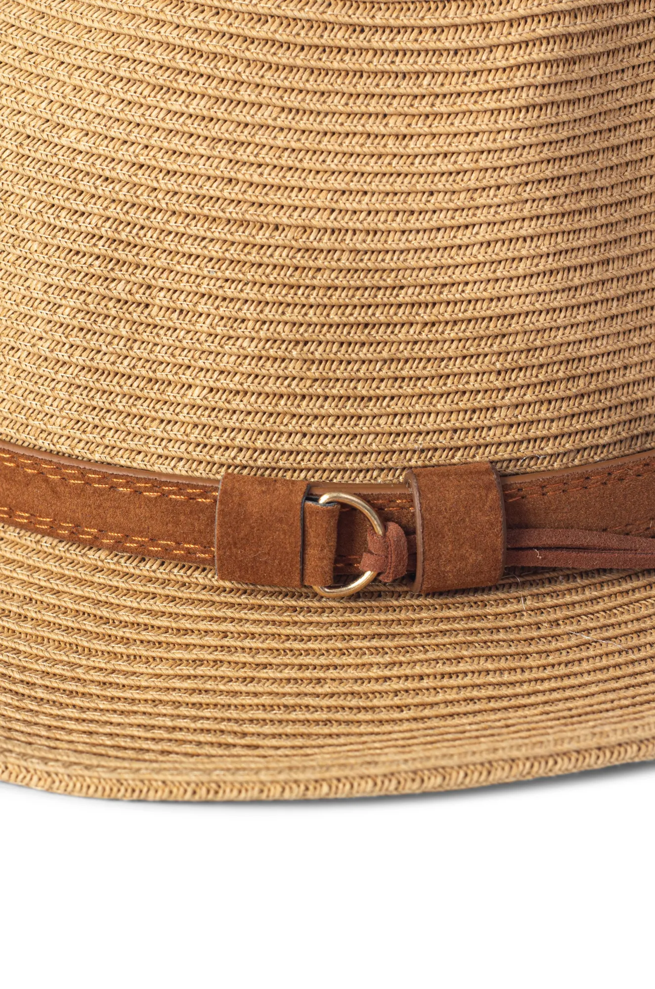 Ferdora Hat with PU belt | NATURAL MARLE | 0524A1