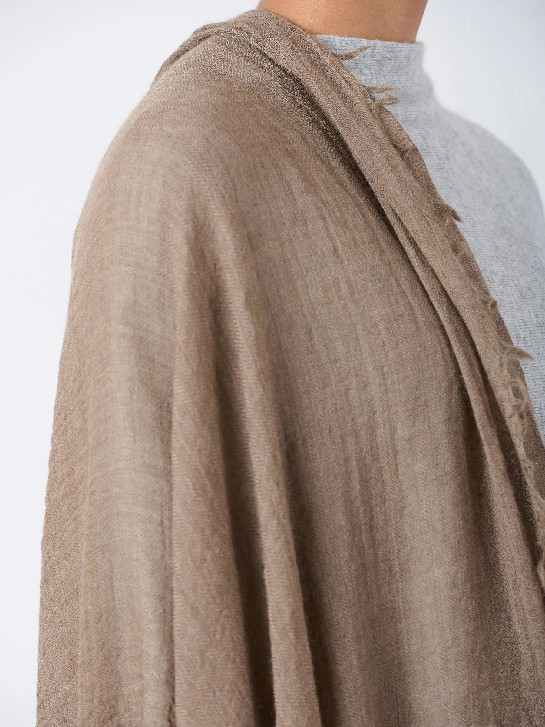 Fine Wool Crinkle Textured Wrap Scarf