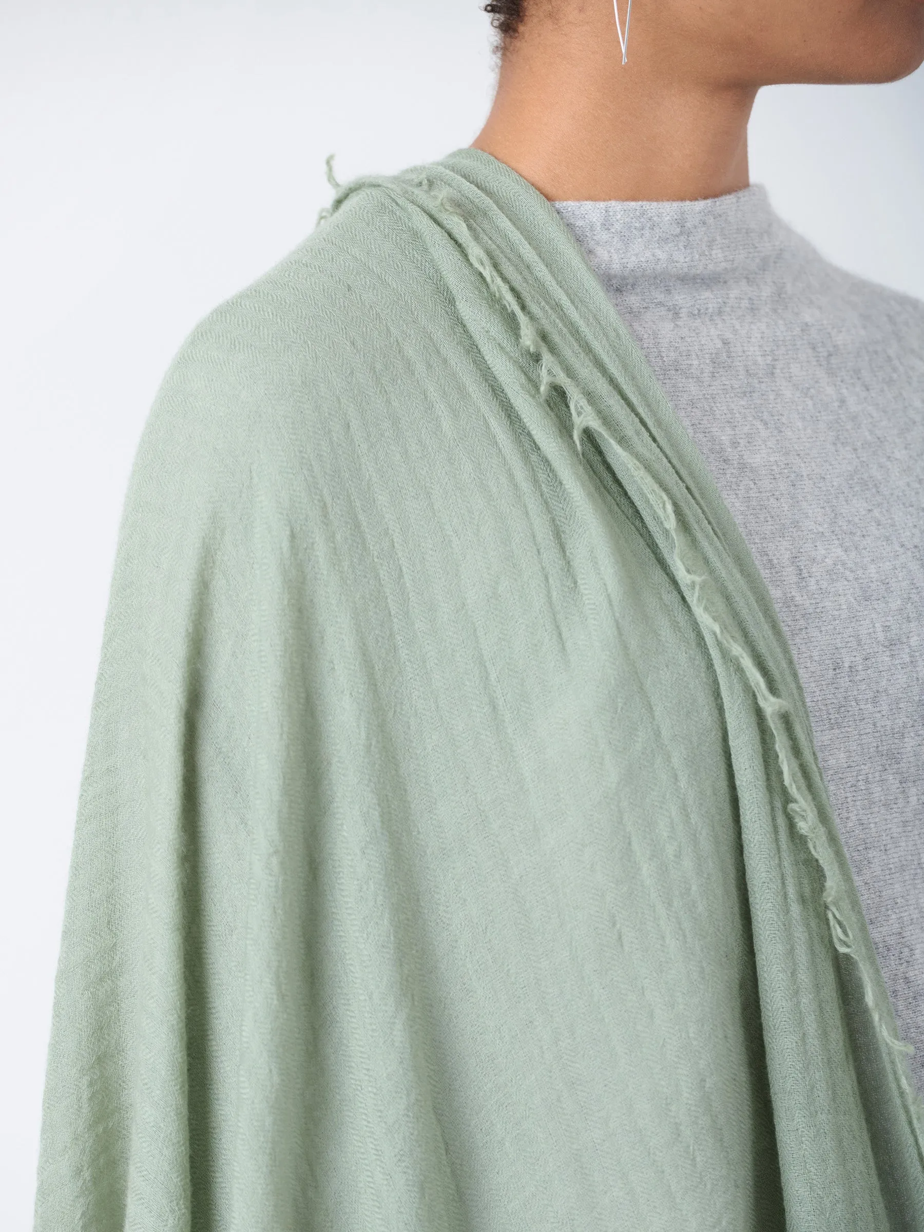 Fine Wool Crinkle Textured Wrap Scarf