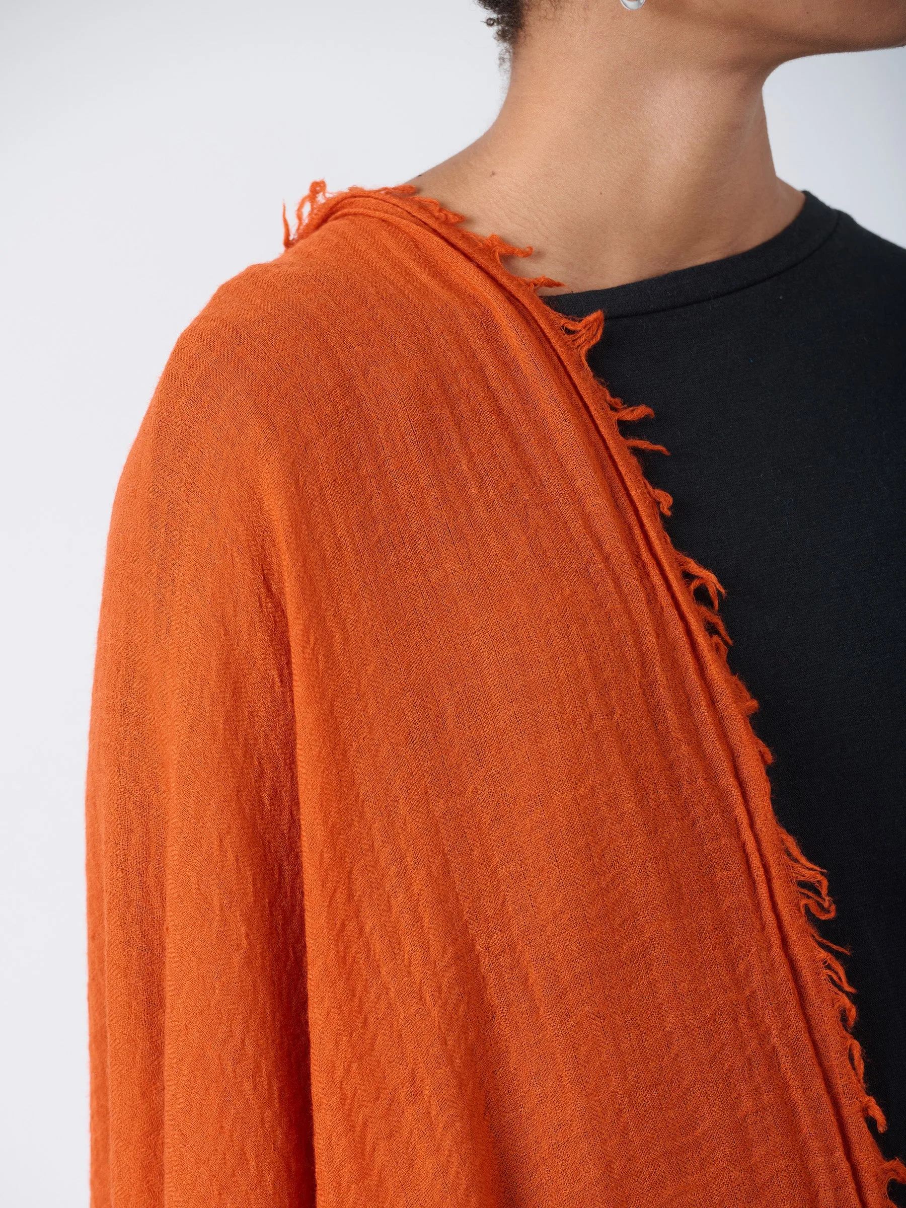 Premium Fine Wool Scarf with Crinkle Texture Wrap Design