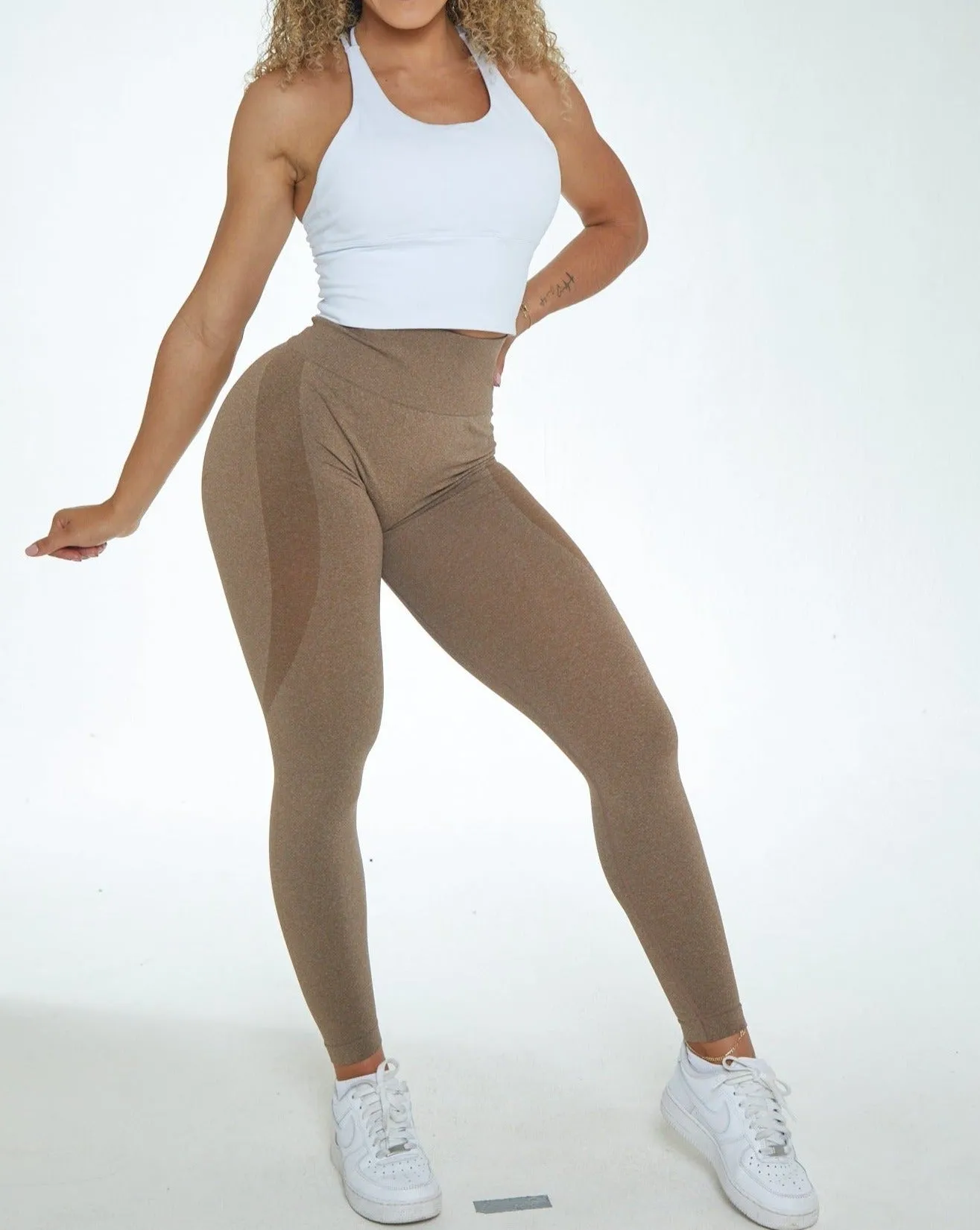 Fiorela Curve Leggings - Mocha