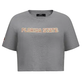 Florida State University NEUTRAL WOMEN'S SJ BOXY TEE (DARK HEATHER GRAY)