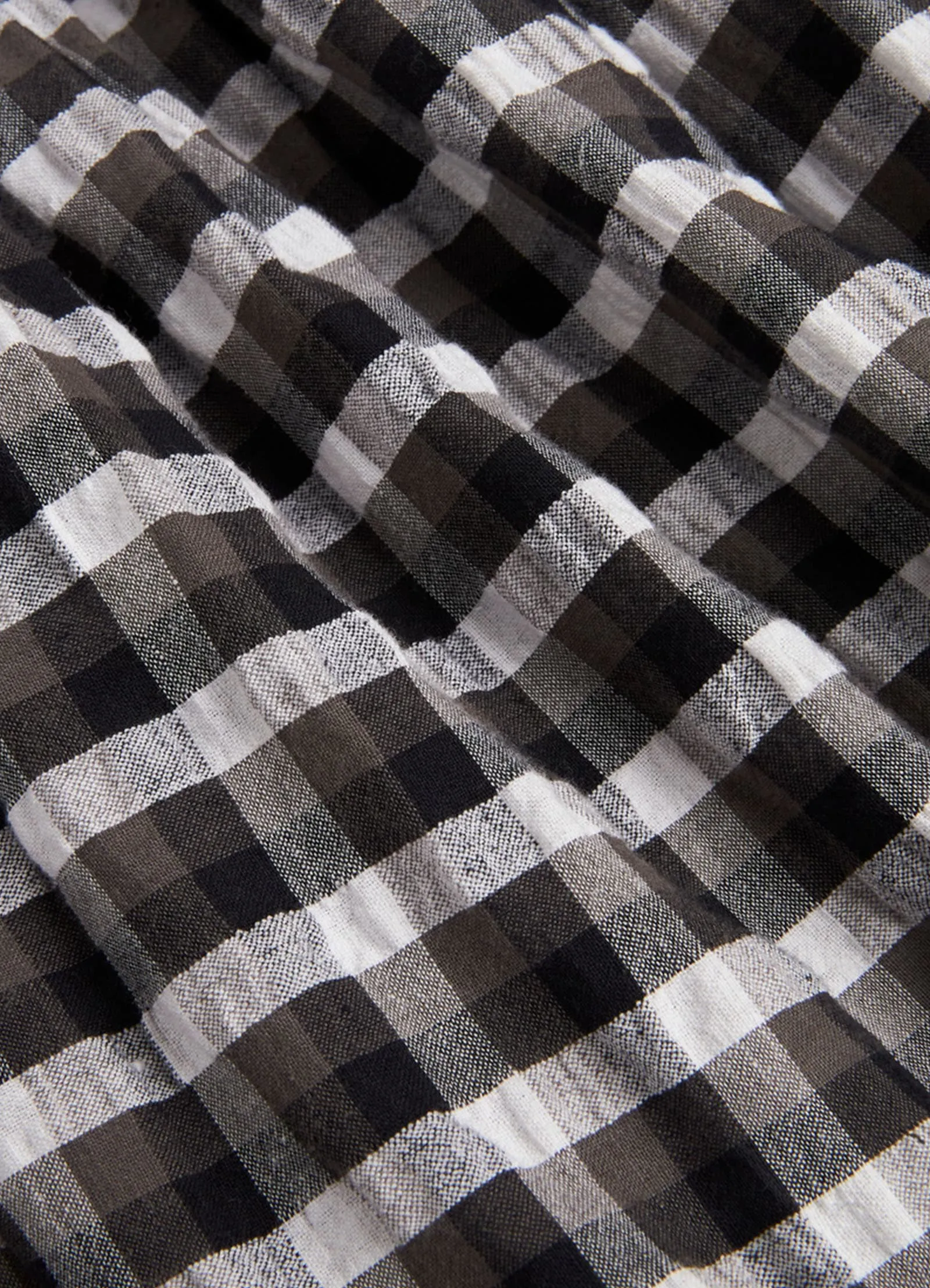 Gingham Tier Dress - Black