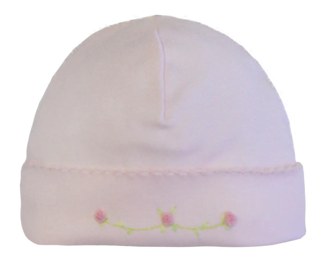 Girl's Pink Rose Vine Hat