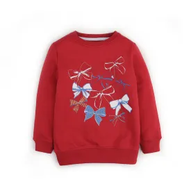 GIRL'S RED FLEECE SWEATSHIRT