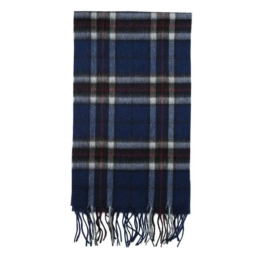 Glenmore 100% Lambswool Tartan Scarf - Thomson Navy