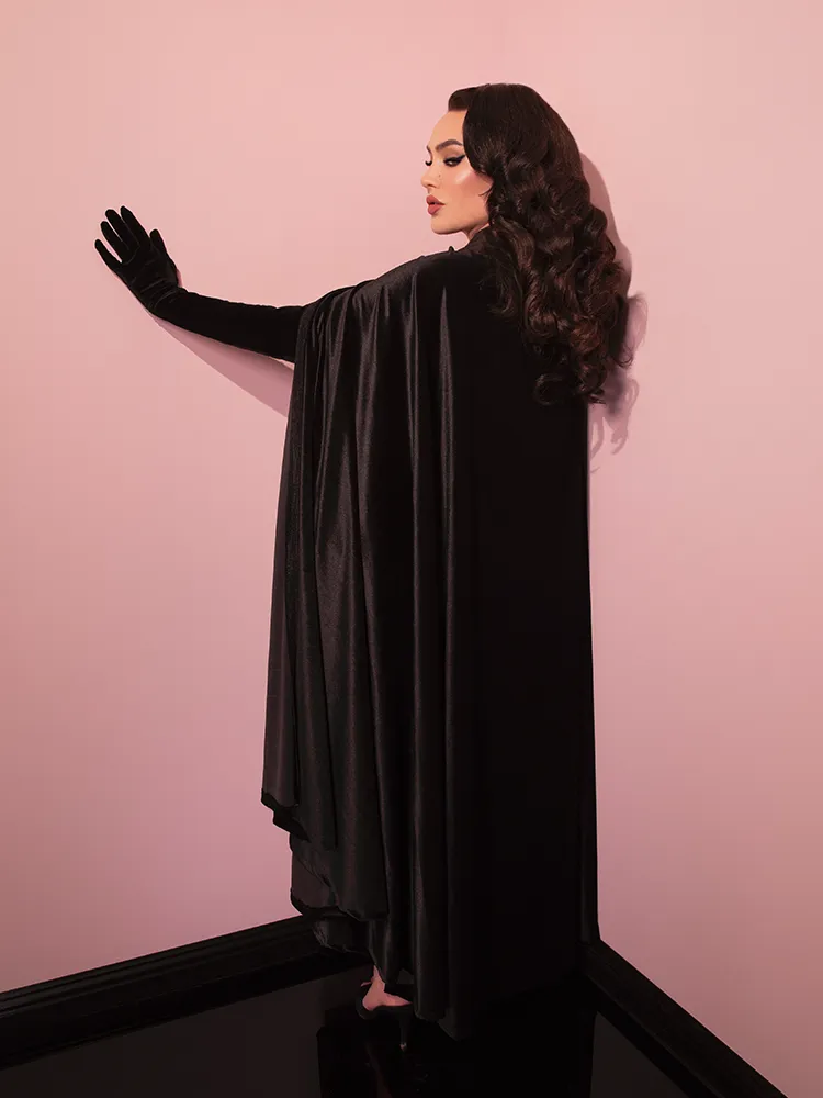 Golden Era Cape in Black Velvet - Vixen by Micheline Pitt