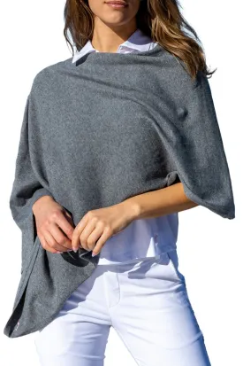 Grey Cotton Cashmere Poncho