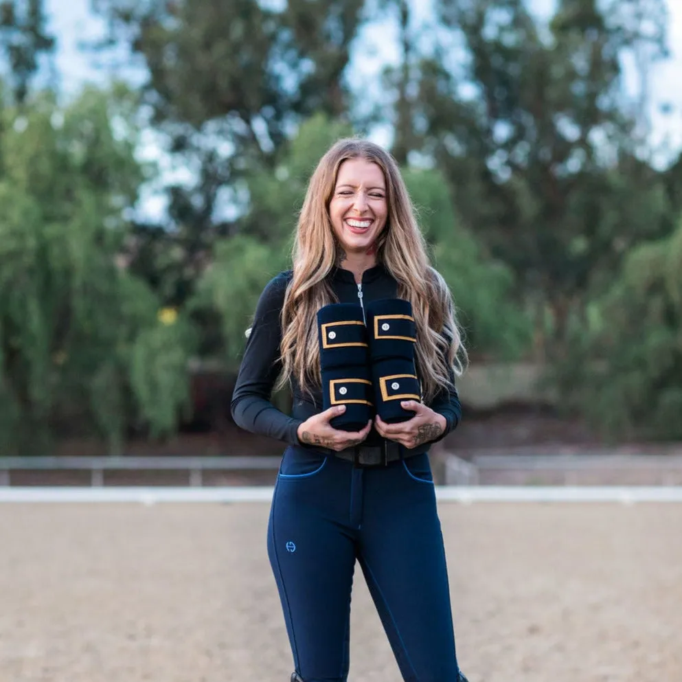 Halter Ego Navy & Gold Fleece Bandages