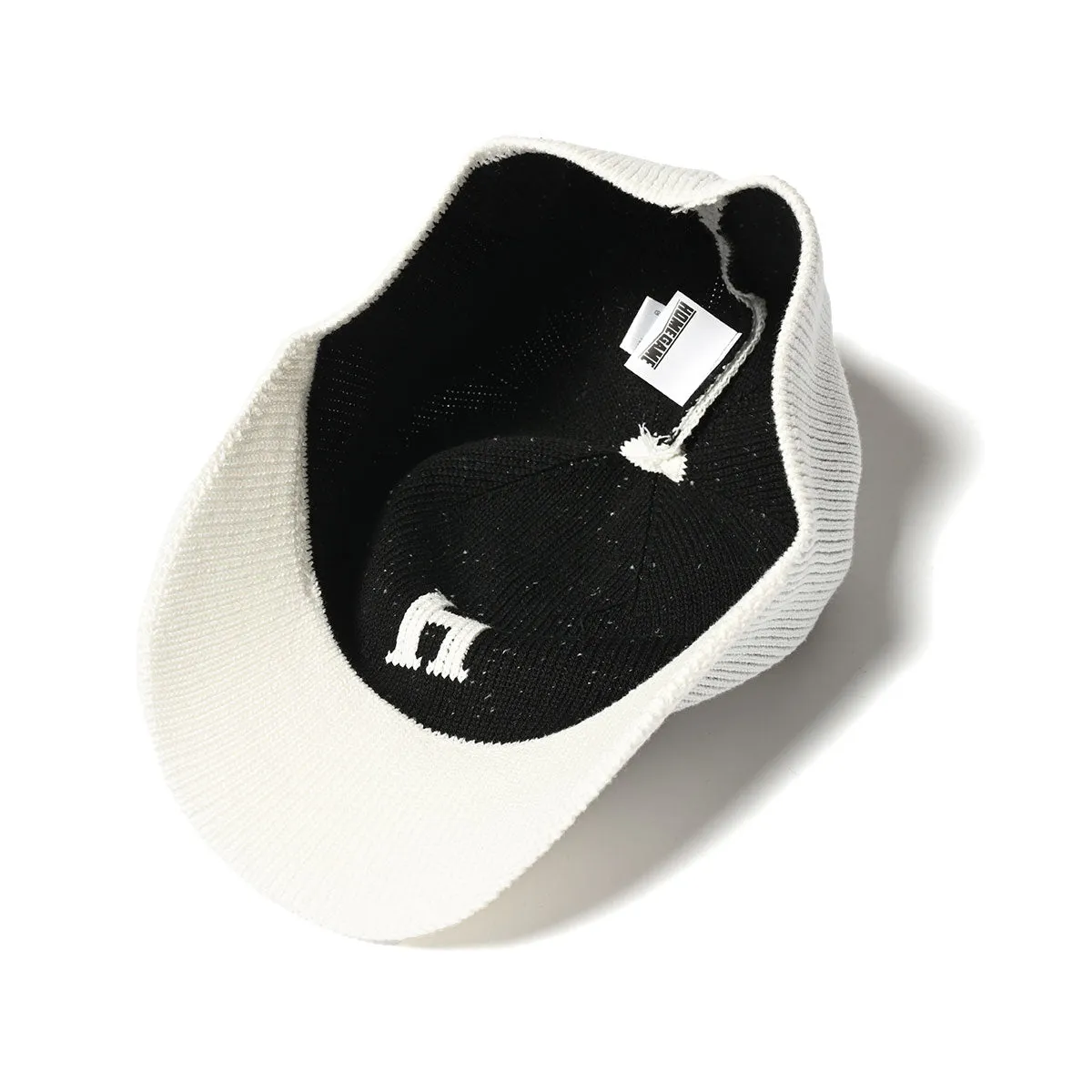 HOMEGAME - H LOGO COTTON KNIT BASEBALL CAP WHITE【HG241414】