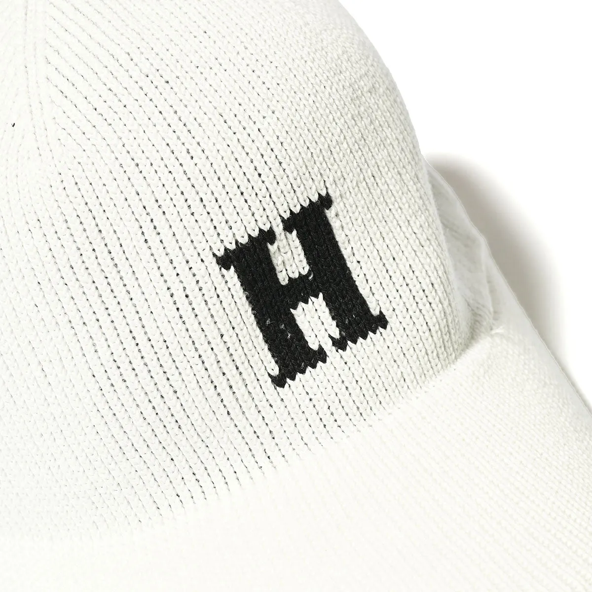 HOMEGAME - H LOGO COTTON KNIT BASEBALL CAP WHITE【HG241414】