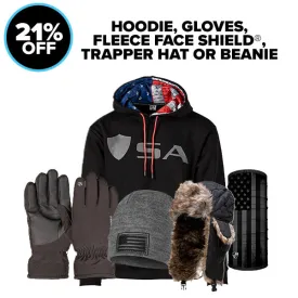 Hoodie   Gloves   | Trapper or Beanie   Fleece Face Shields®