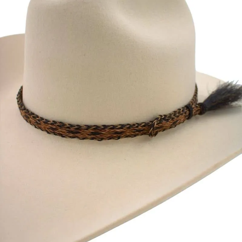 Horsehair Braided Single Cowboy Tassel Hat Band - Sundown