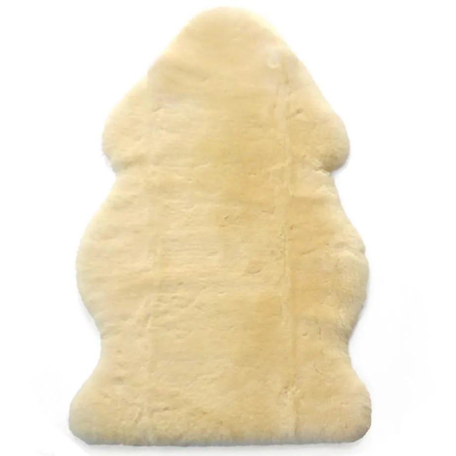 Imperfect Baby Lambskin Rug, Medical Sheepskin XL, 100% Natural Australian Lambskin, Extra Large, 41 in, Flax