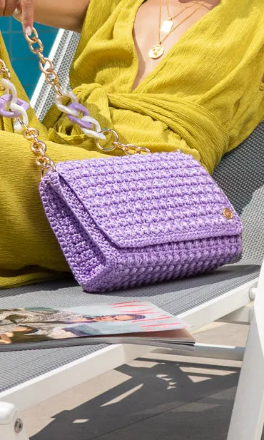 Imperial Knitted Handbag - Lilac