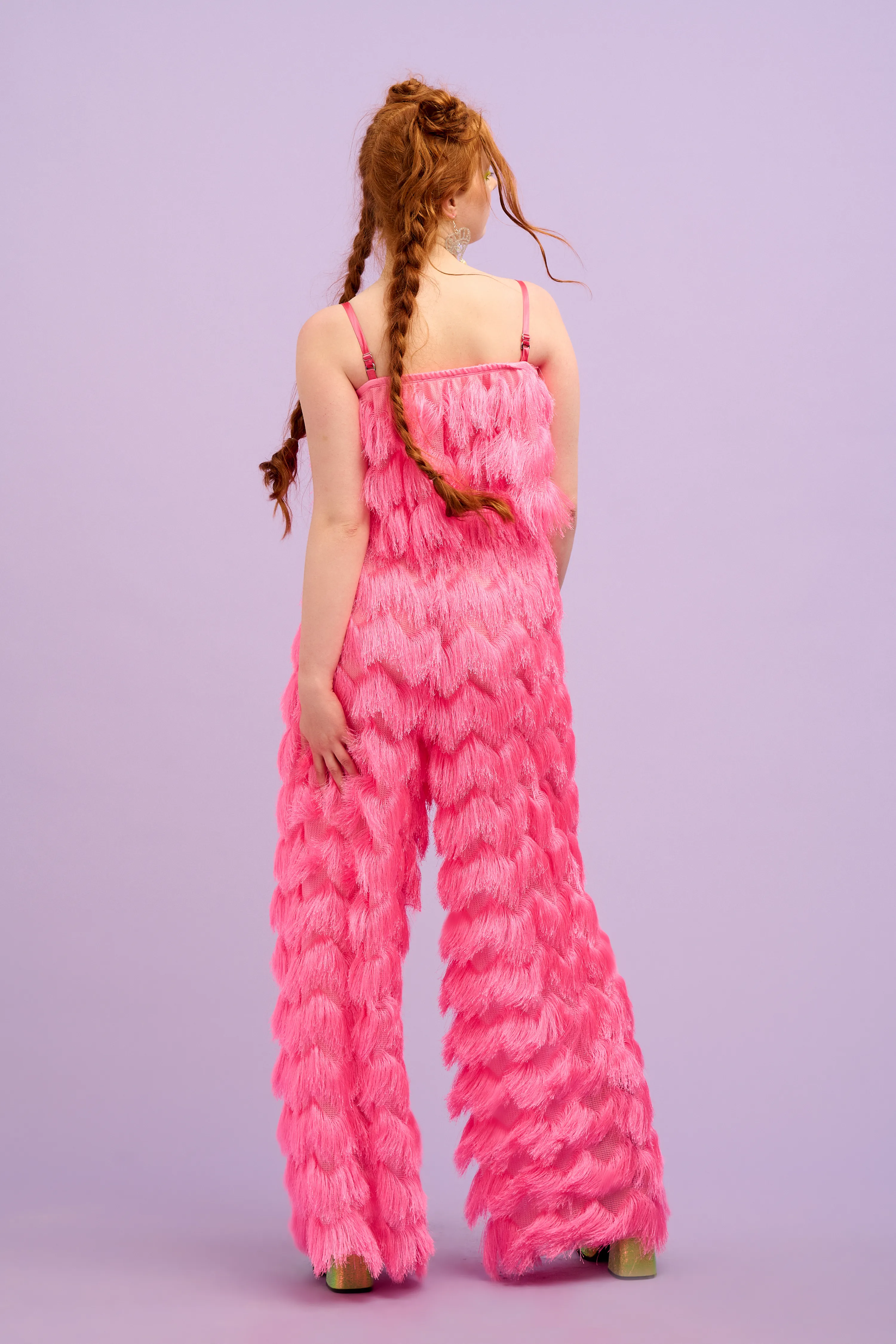 Intergalactic Rodeo - Dallas Fringed Trousers in Hot Pink