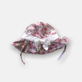 Janie & Jack Pink Floral Sun Hat 3-6 Months