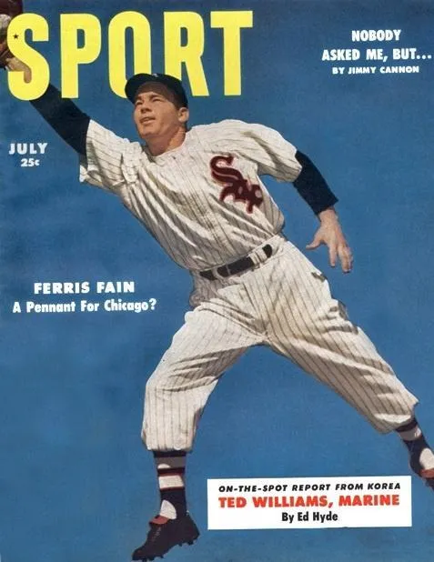 July 1953 Sport Cover (Ferris Fain, Chicago White Sox)