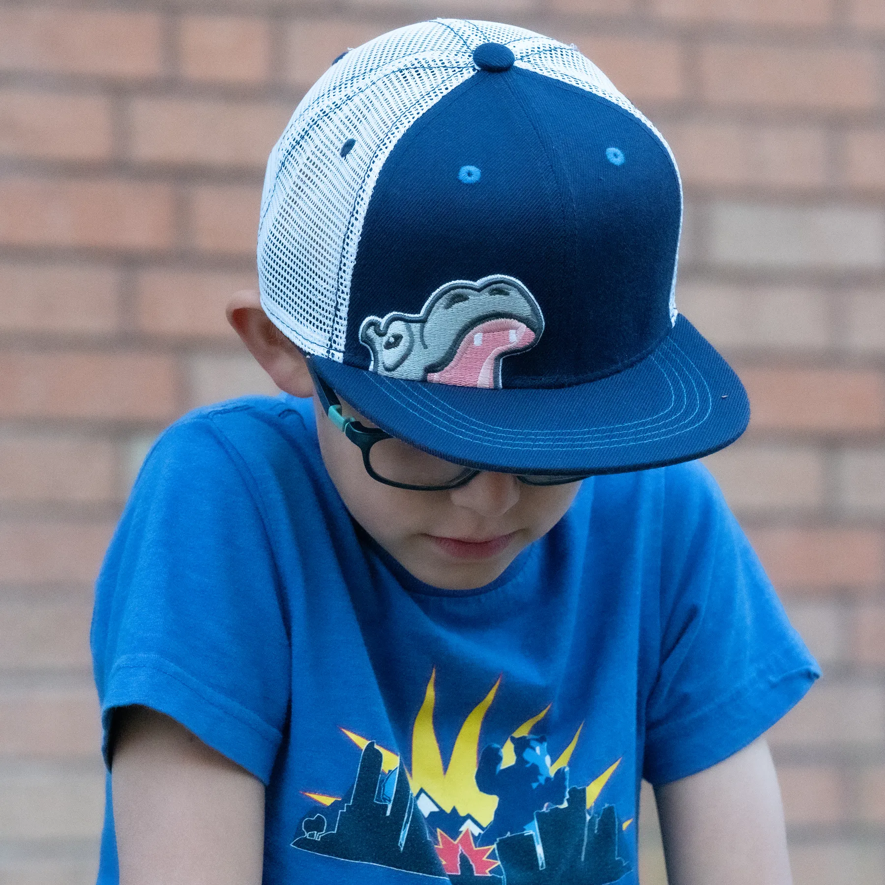 Kids Hippo Flatbill Snapback Hat