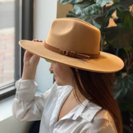 #L646 Boho Vibes Fedora Hat (Camel)